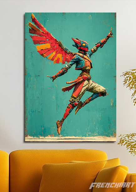 Tableau 'Guerrier Ailé'