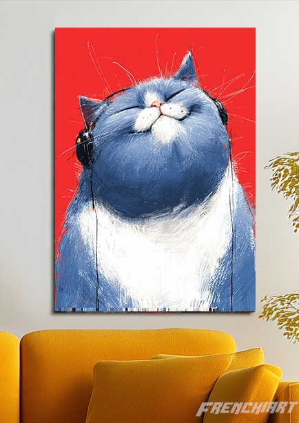 Tableau Chat Mélomane