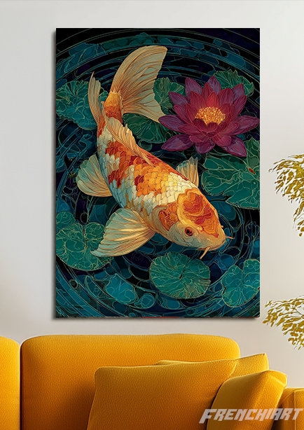 Tableau de poisson koi