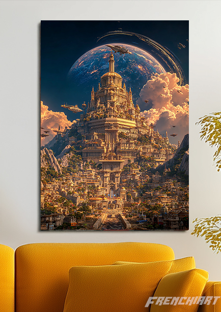 Tableau imaginaire cité fantastique