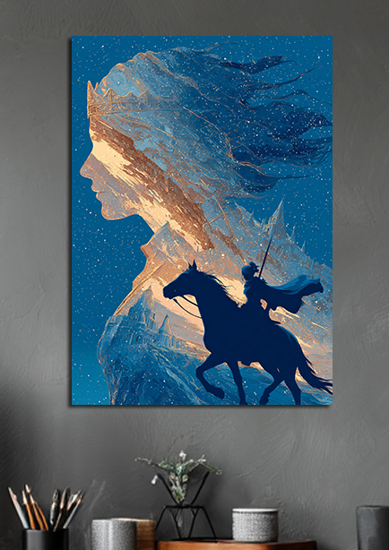 Tableau mural artistique de chevalier