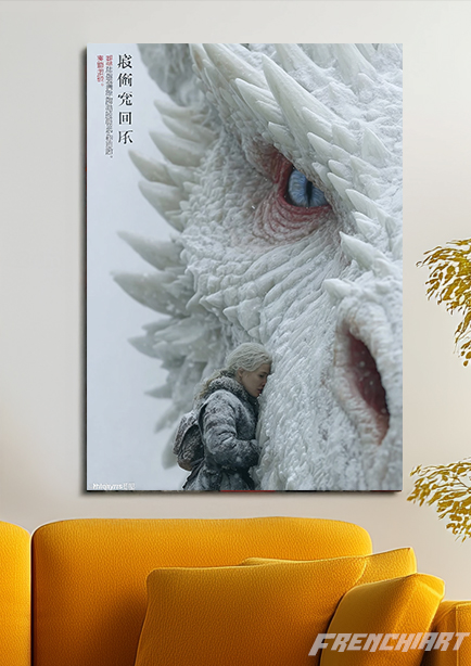 Poster mural Dragon et Aventurier