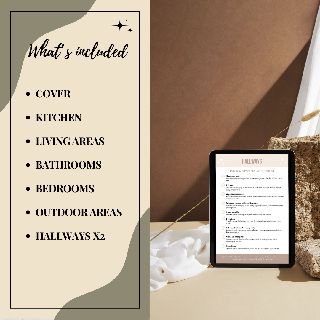 10-Minute a Day Cleaning Checklists