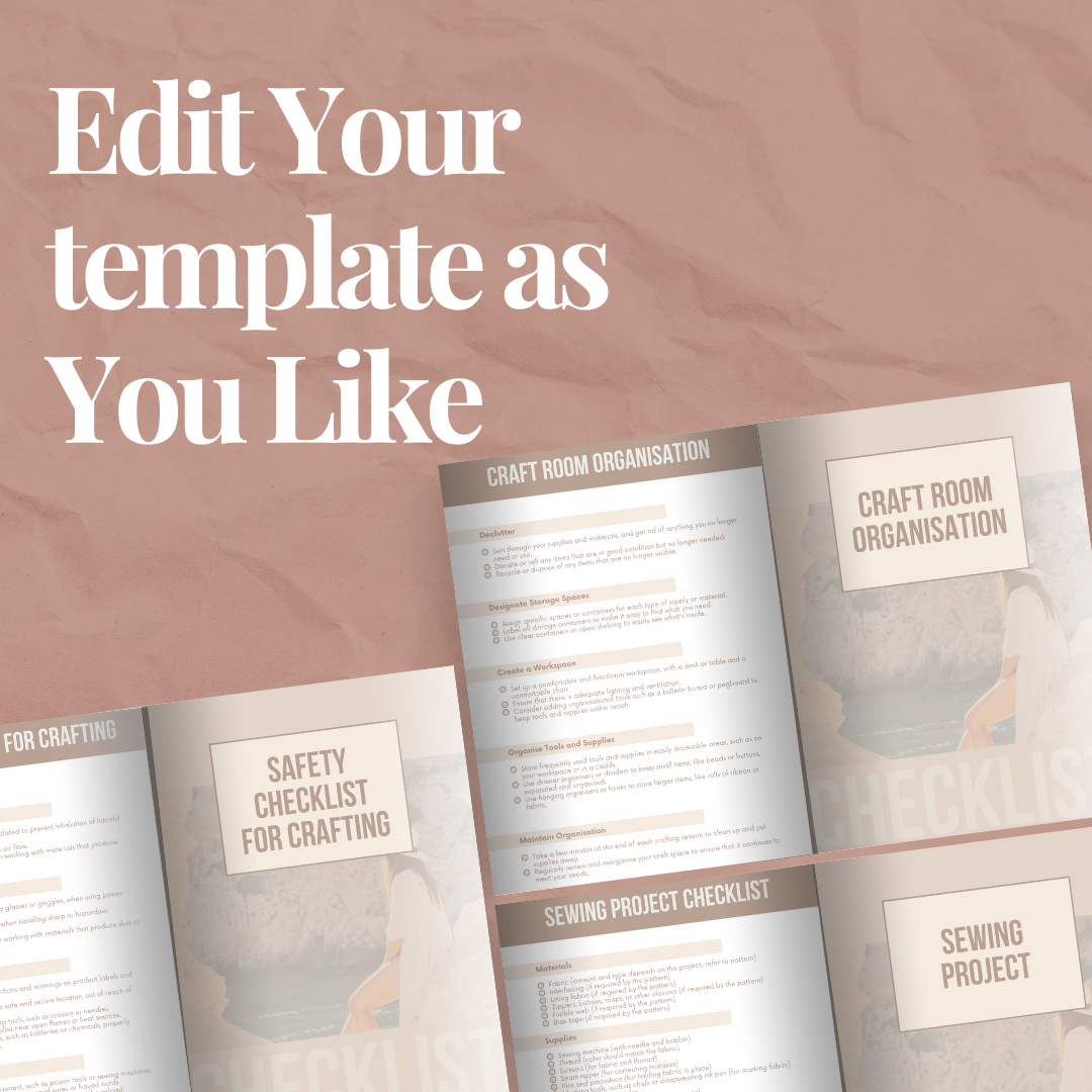 Arts & Crafts Checklists