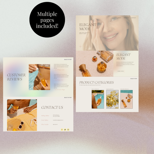 Beauty Retail Canva Website Template