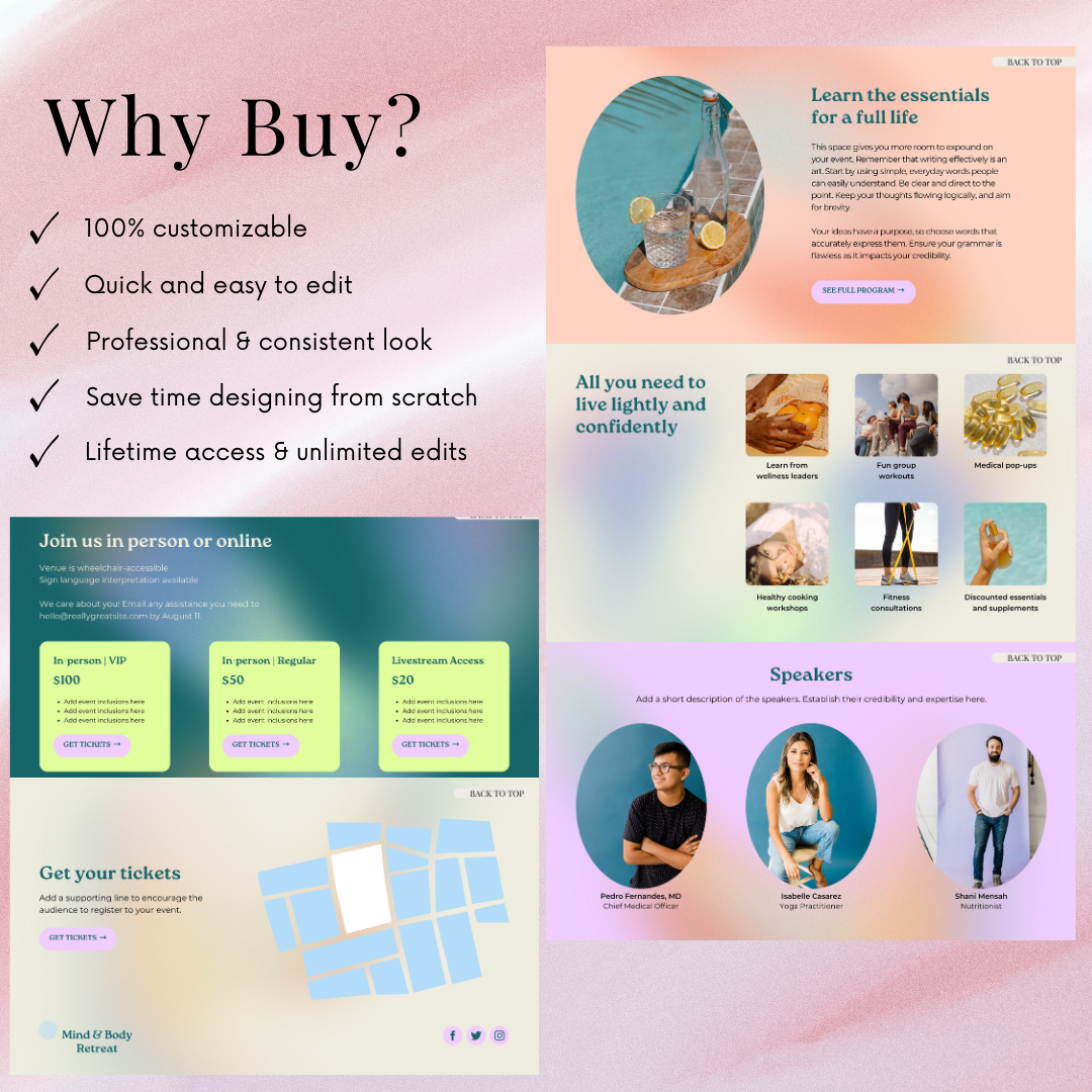 Editable Event Website Template