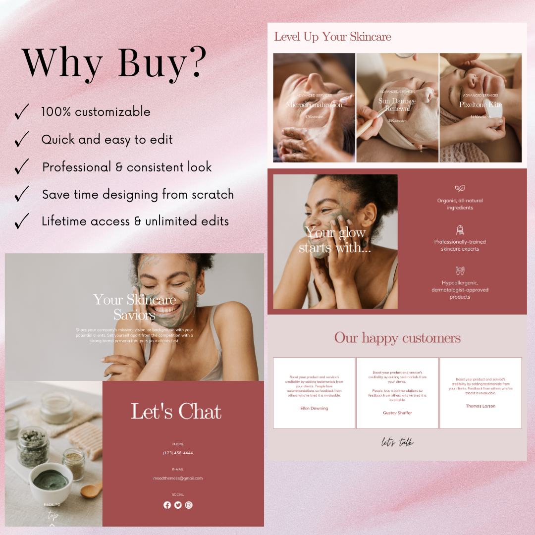 Editable Beauty Website Template