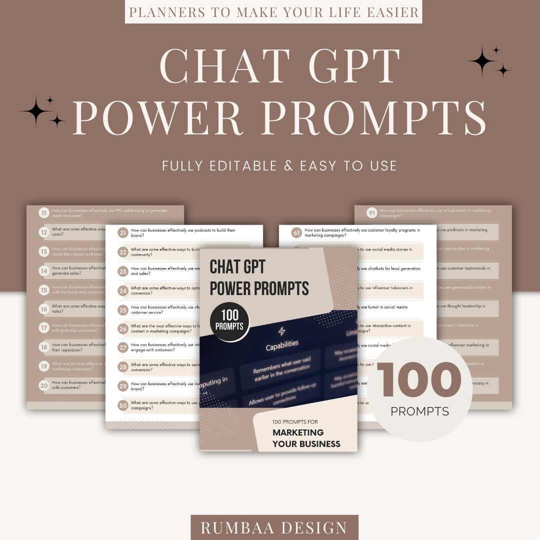 100 Chat GPT Power Prompts