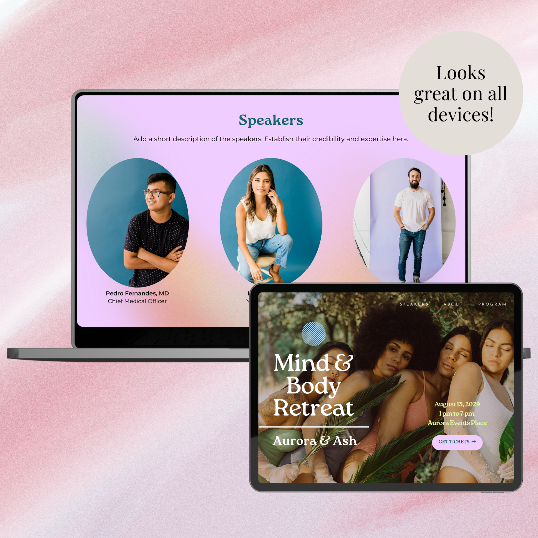 Editable Event Website Template
