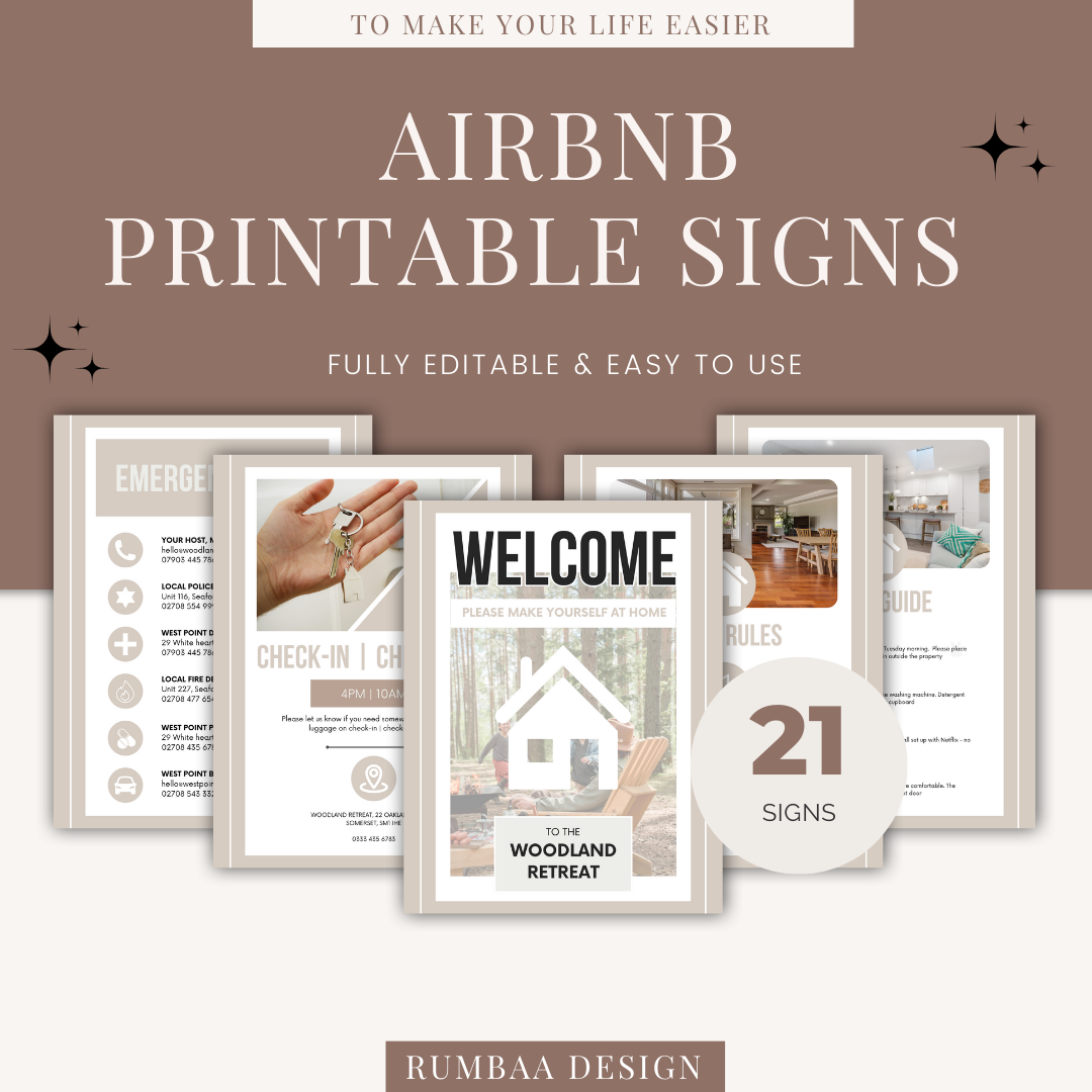 21 Airbnb Printable Signs