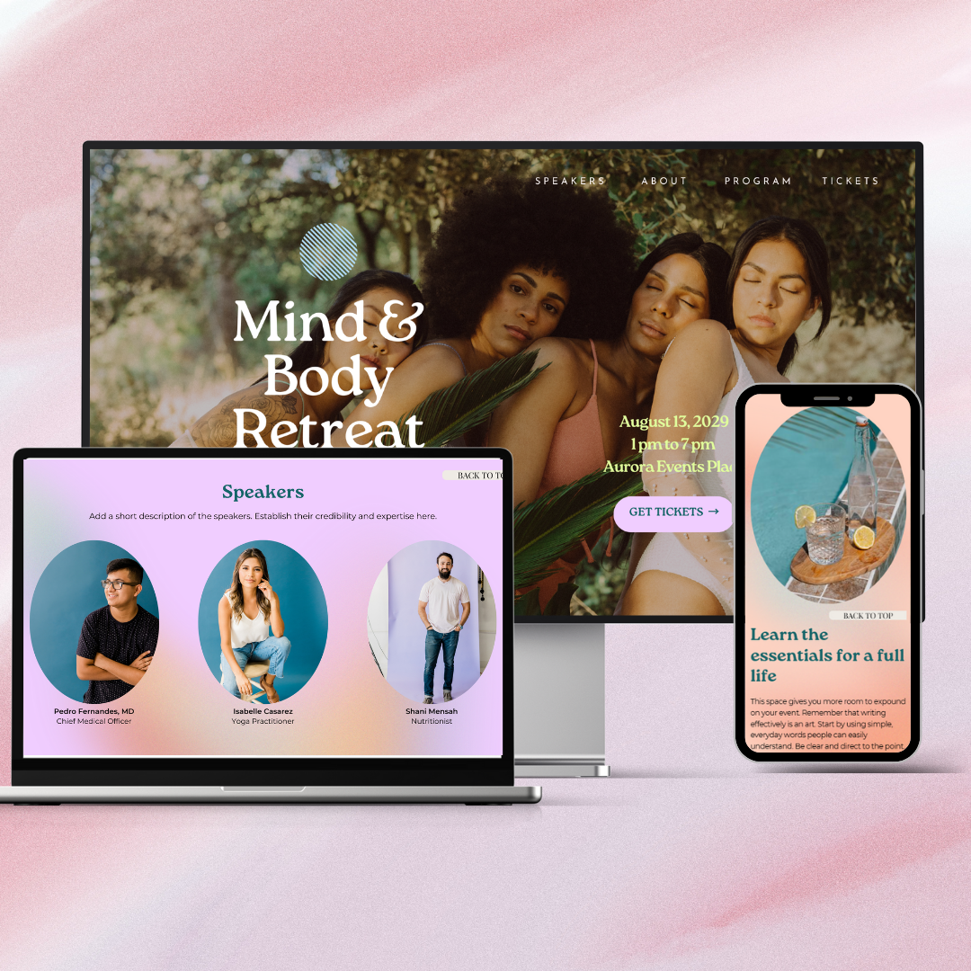 Editable Event Website Template