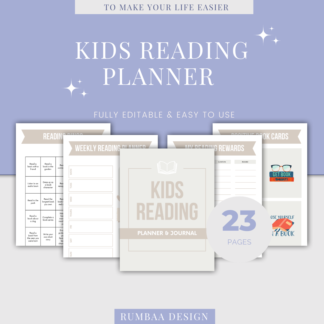Kids Reading Planner & Journal