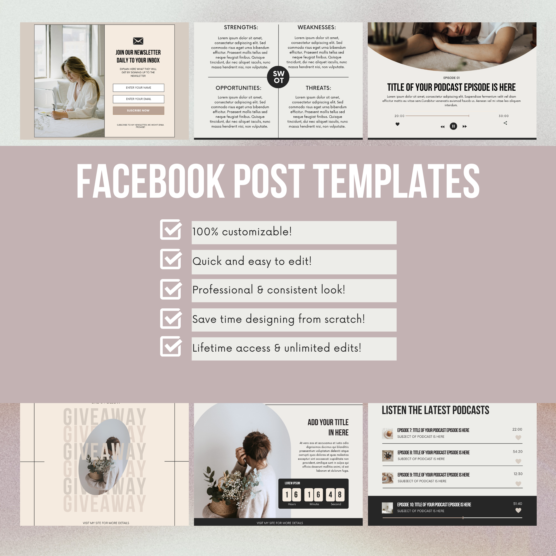 52 Facebook Post Templates