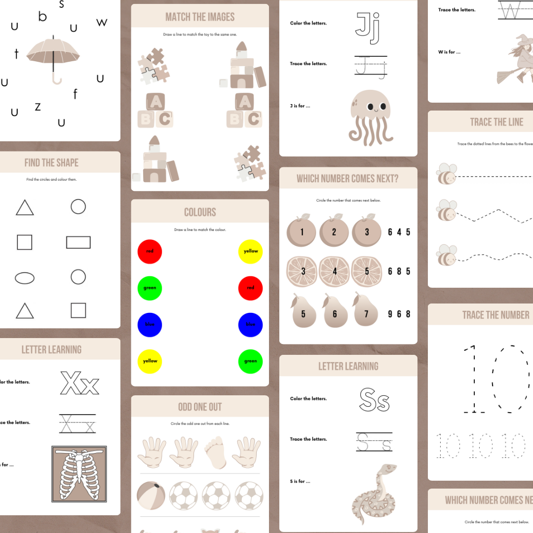 Toddler Learning Workbook