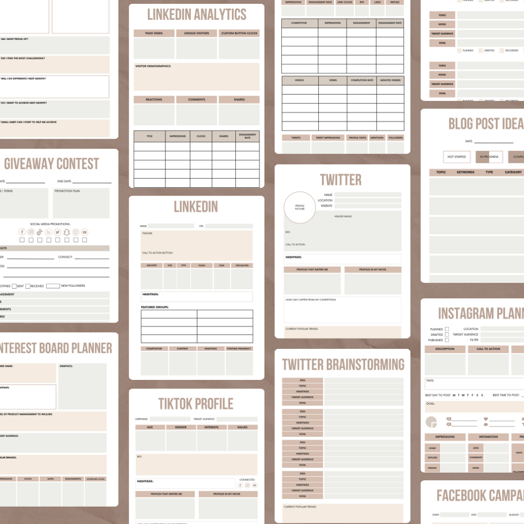 Social Media Marketing Planner