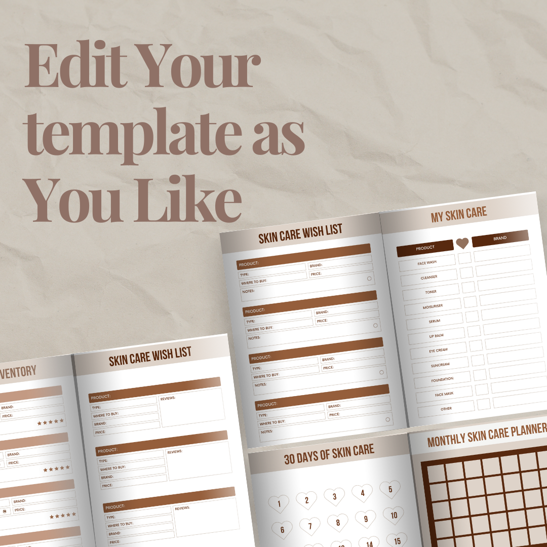 Skin Care Planner