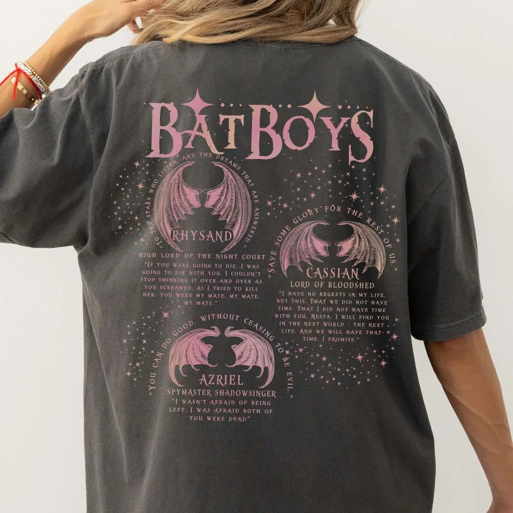 ACOTAR Bat Boys Shirt – Night Court Retro Unisex Tee, Fantasy Bookish Apparel