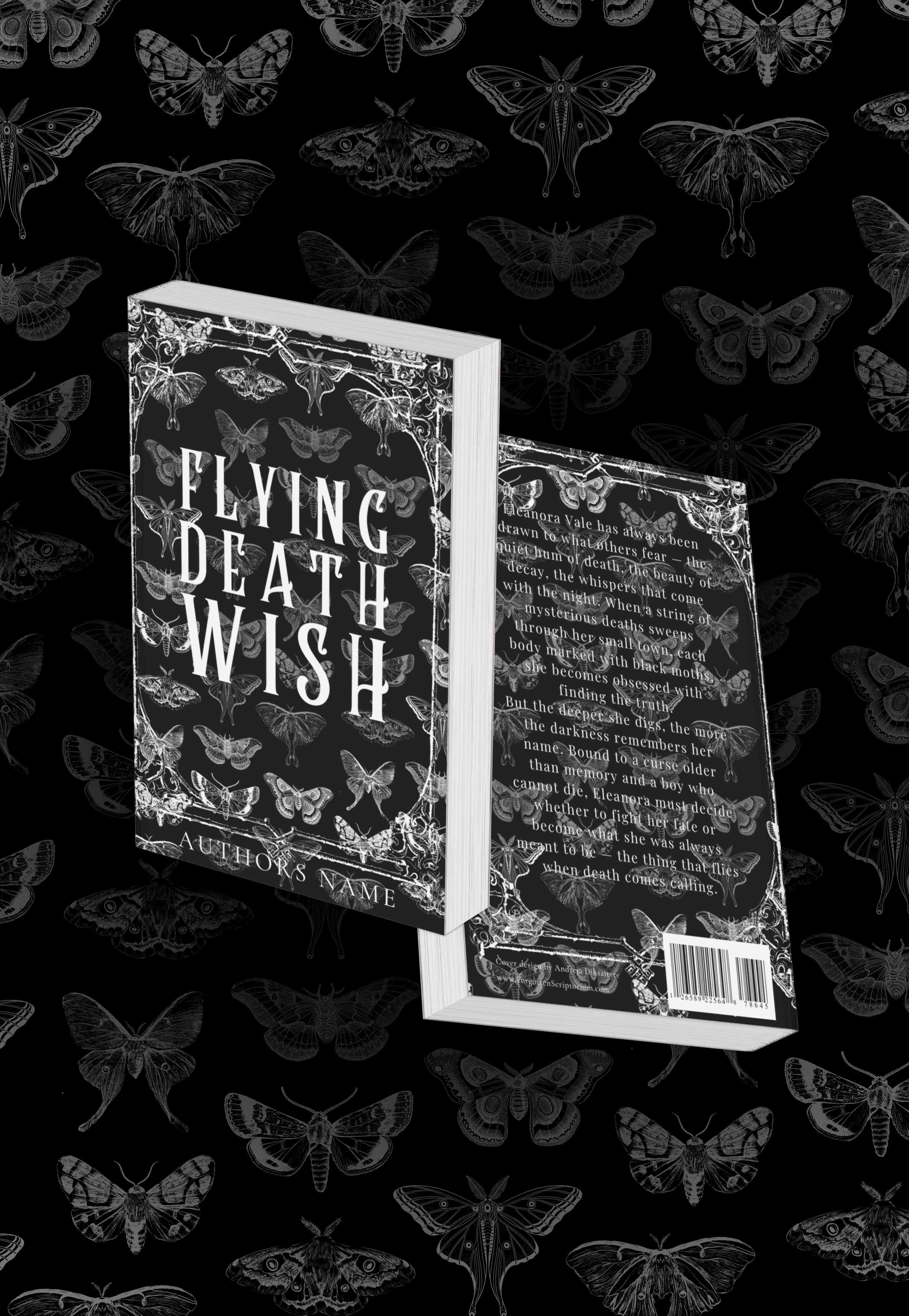 Pre-Made Full Wrap Book Cover – Gothic, Dark Fantasy, Mystery, Vampires, Enemies to lovers