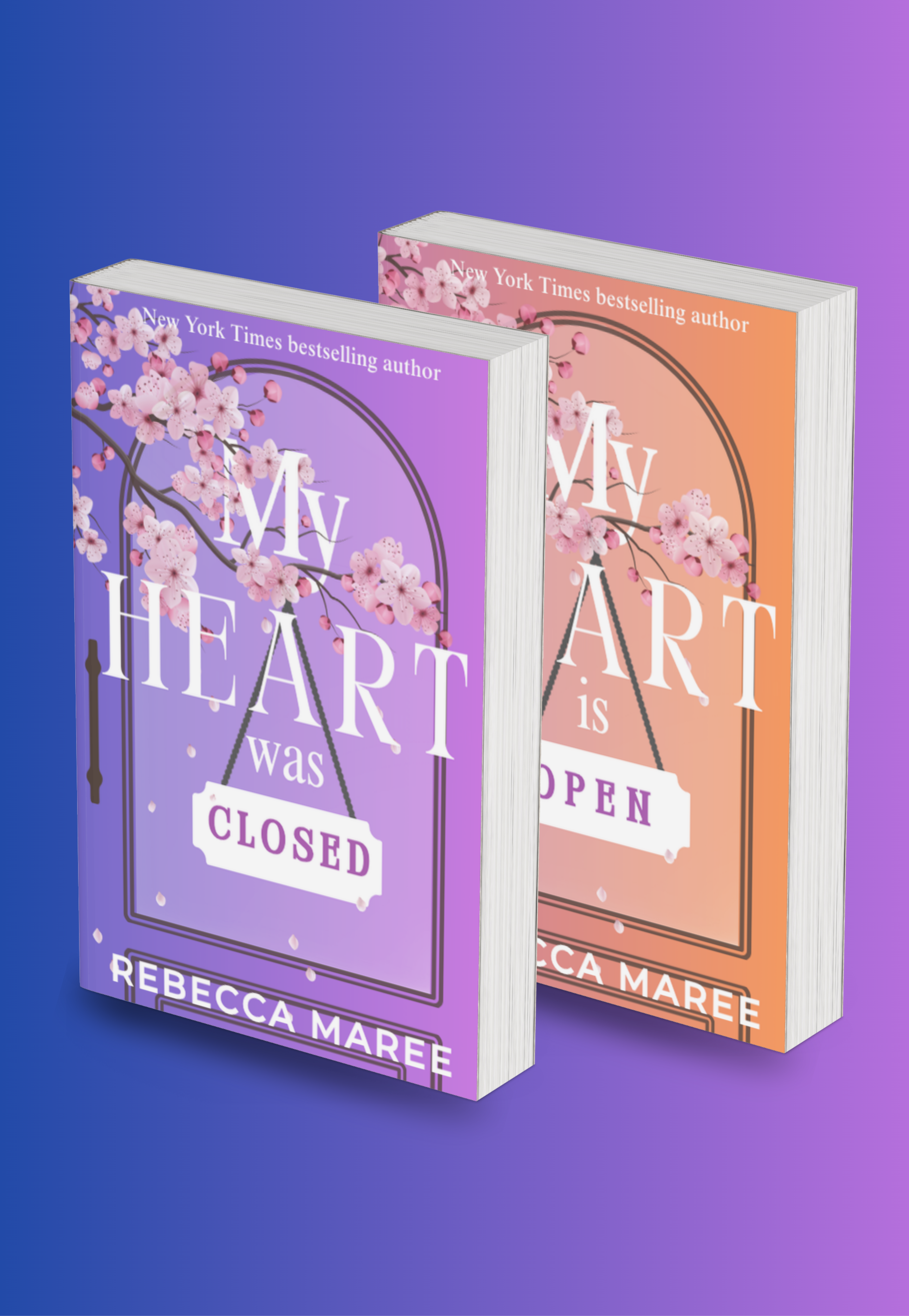 Pre-Made Full Wrap Book Covers bundle - My heart was closed, my heart is open
