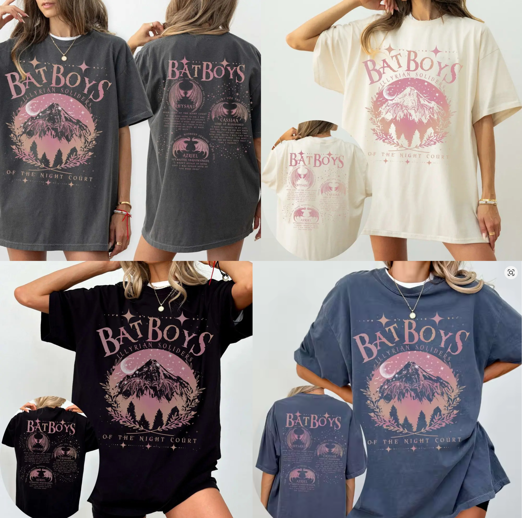 ACOTAR Bat Boys Shirt – Night Court Retro Unisex Tee, Fantasy Bookish Apparel