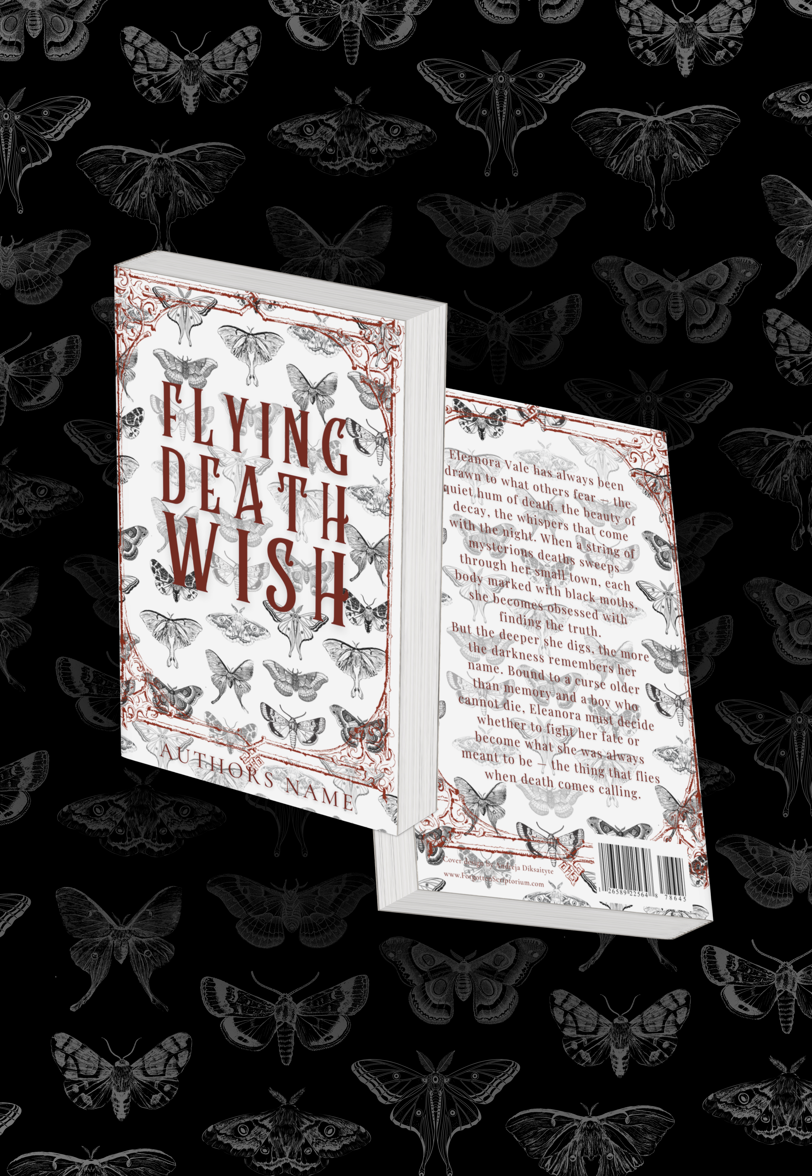 Pre-Made Full Wrap Book Cover – Gothic, Dark Fantasy, Mystery, Vampires, Enemies to lovers