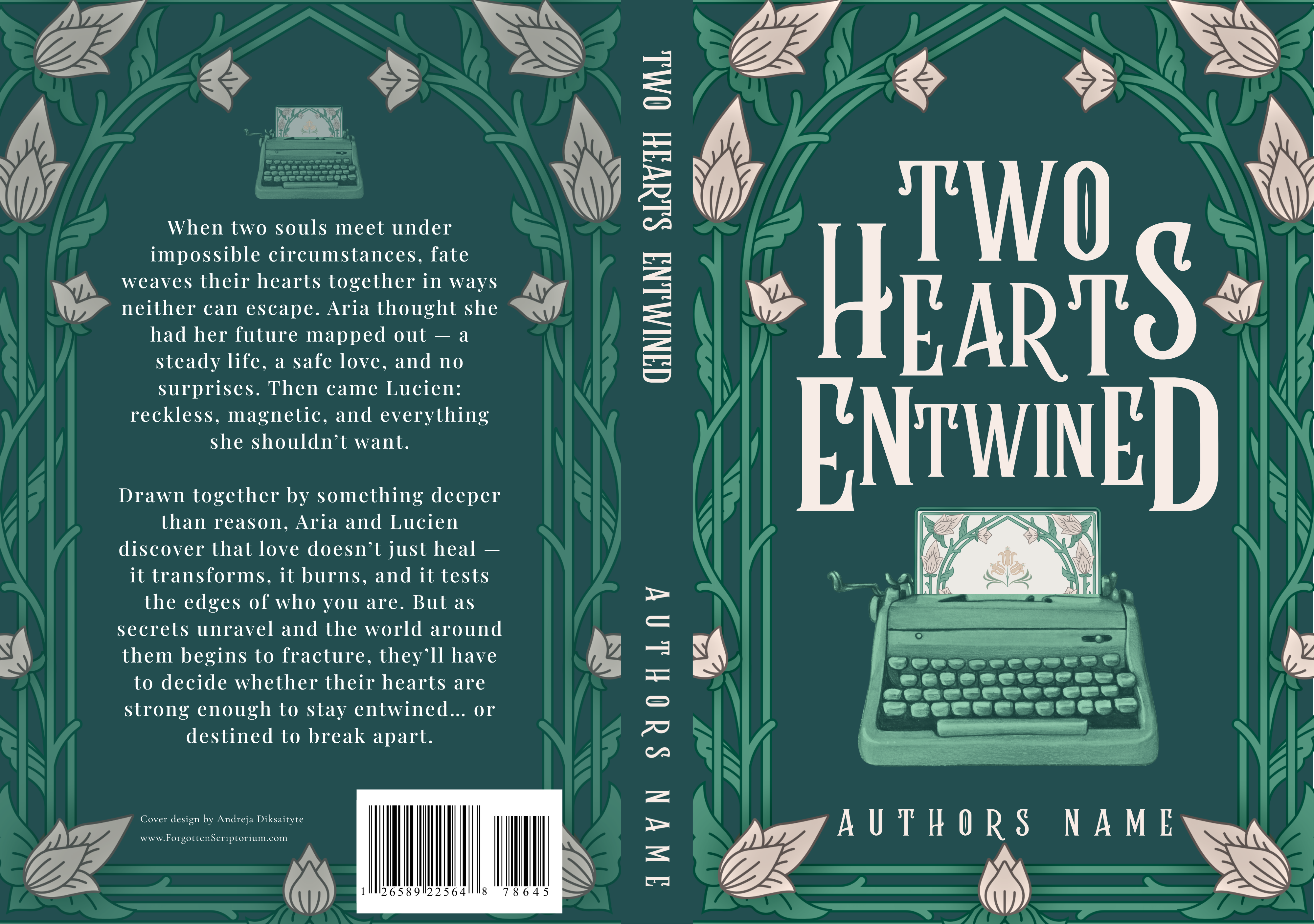 Pre-Made Full Wrap Book Cover – YA Fantasy, Romance, Magic