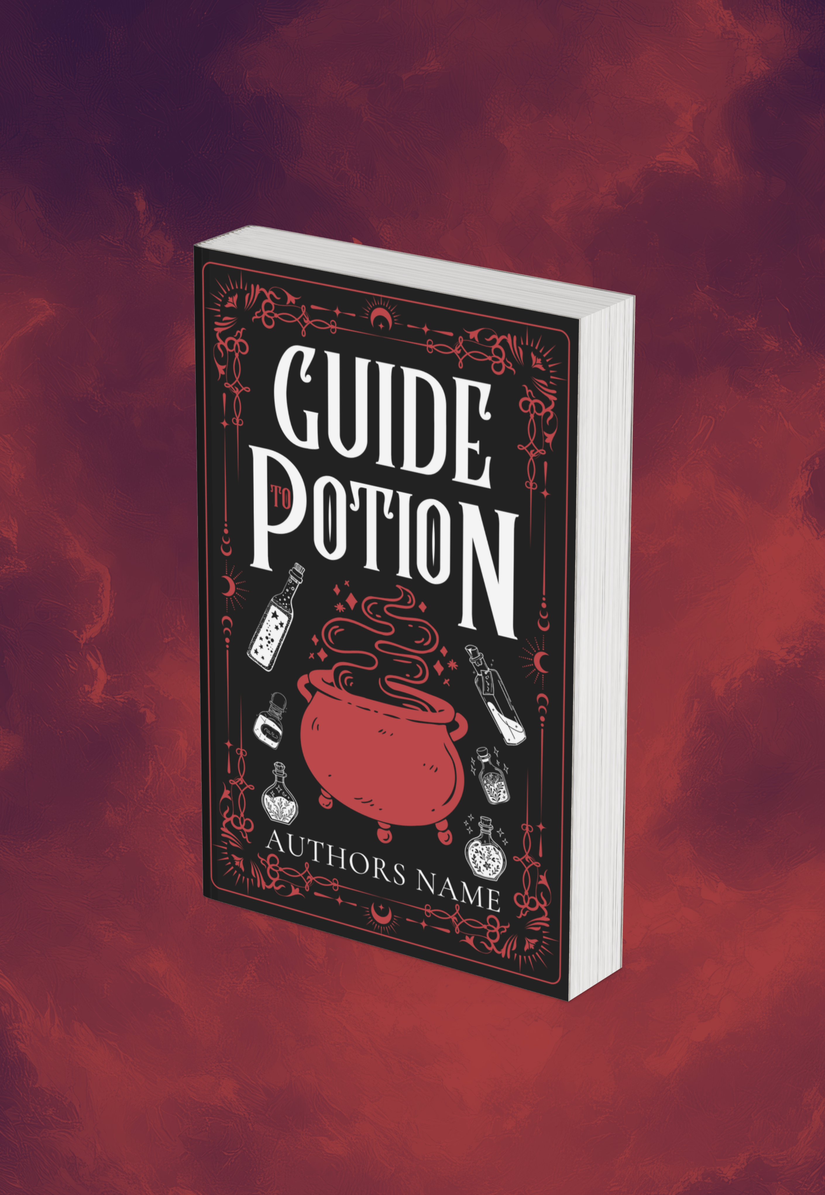 Pre-Made Full Wrap Book Cover – Fantasy, Romance, Potion-Making, Alchemy, Dark academia, Magic