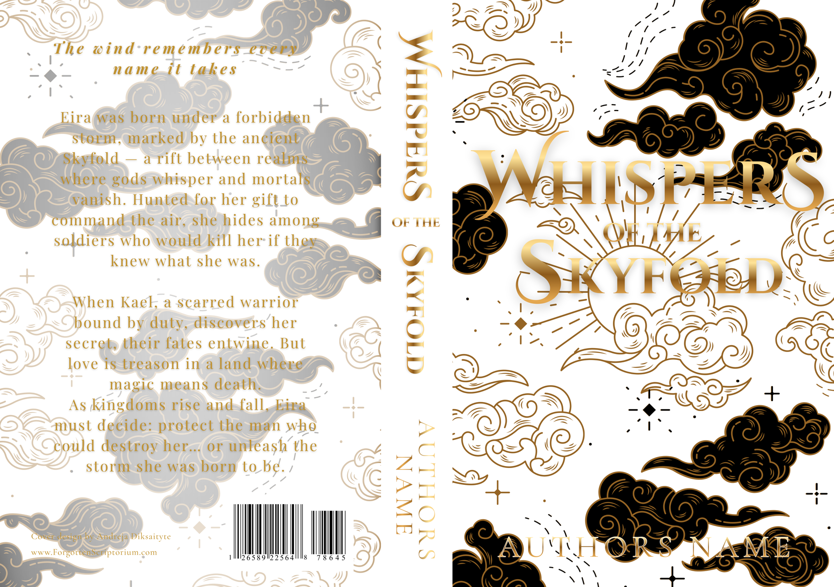 Pre-Made Full Wrap Book Cover – Elemental Fantasy, Romance, War