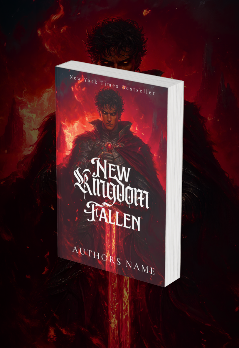 Pre-Made Full Wrap Book Cover — Dark Fantasy, War, Romance Theme