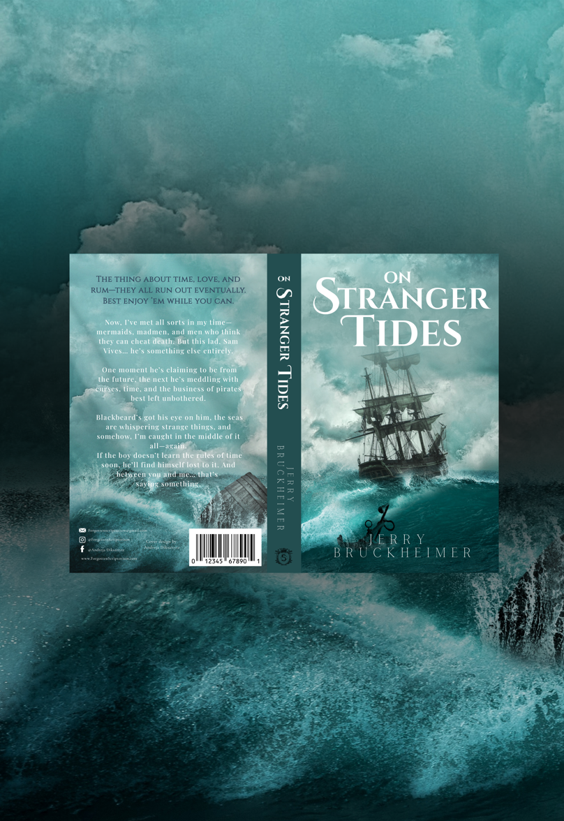 Pre-Made Full Wrap Book Cover - Pirates, travel, adventure