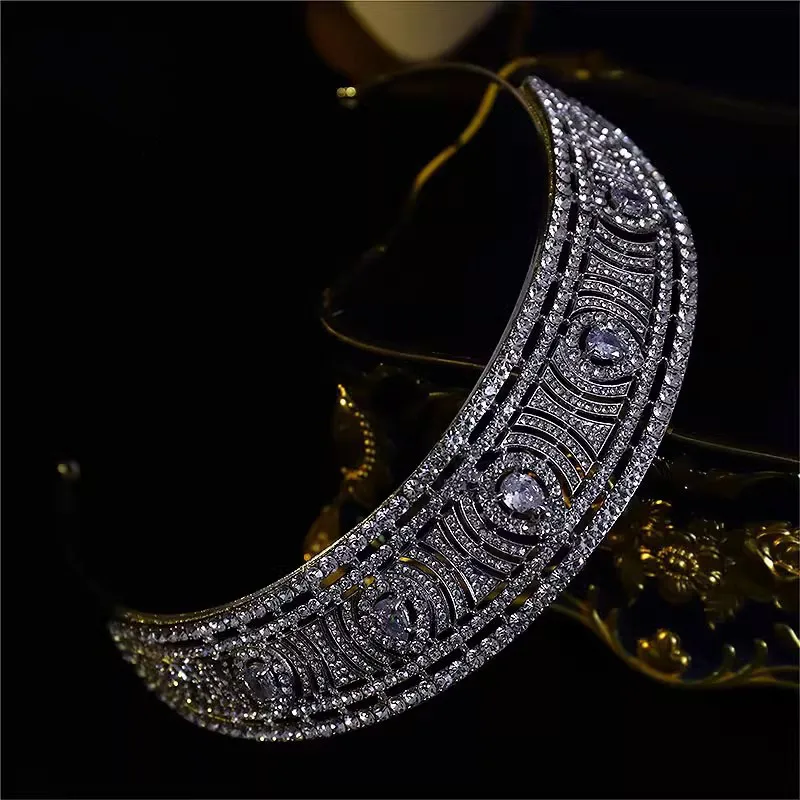 Women’s Fntasy Tiara – Handmade Crystal Crown Headband, Water Drop Design