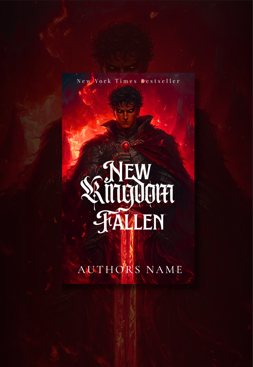 Pre-Made Full Wrap Book Cover — Dark Fantasy, War, Romance Theme