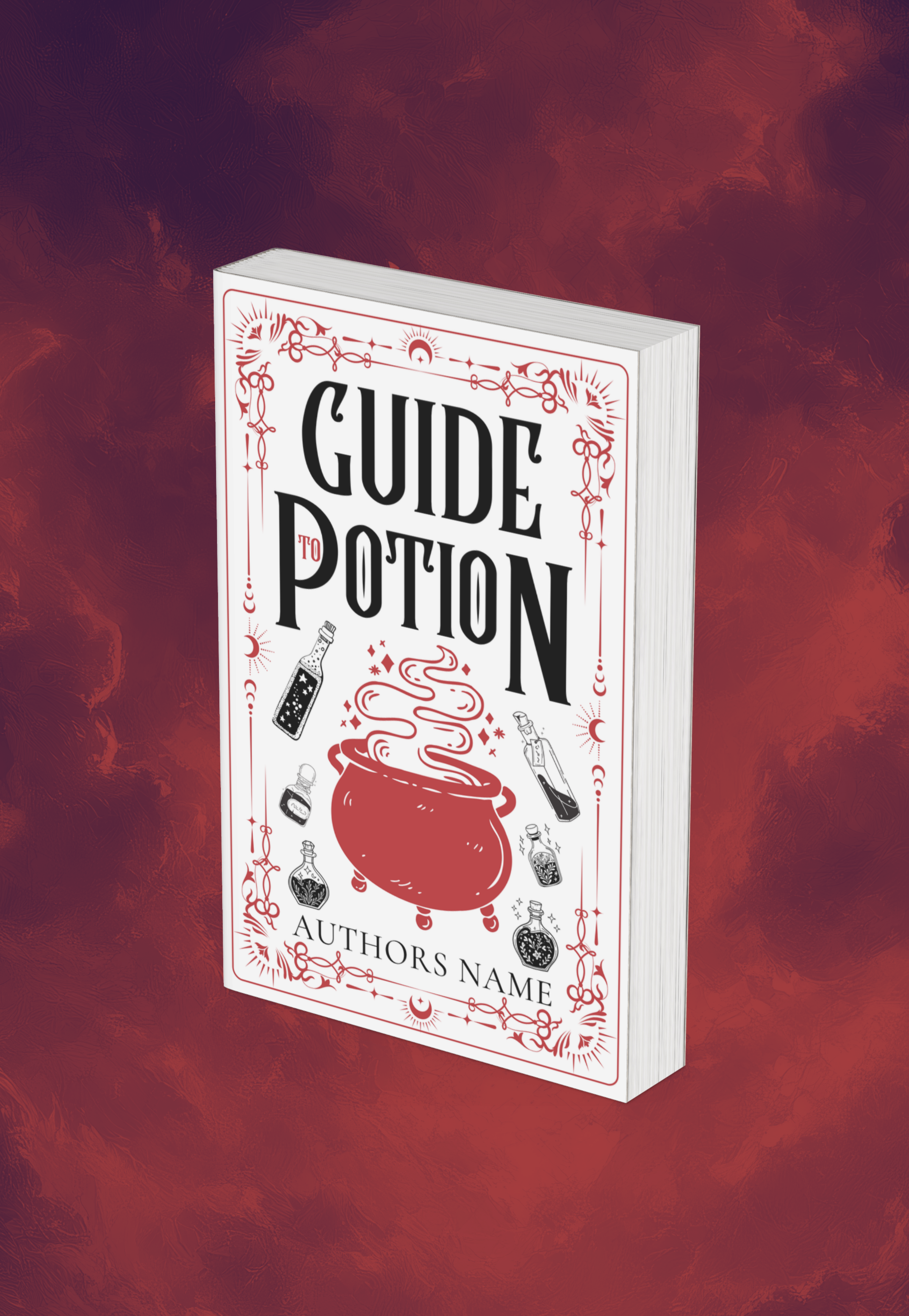 Pre-Made Full Wrap Book Cover – Fantasy, Romance, Potion-Making, Alchemy, Dark academia, Magic