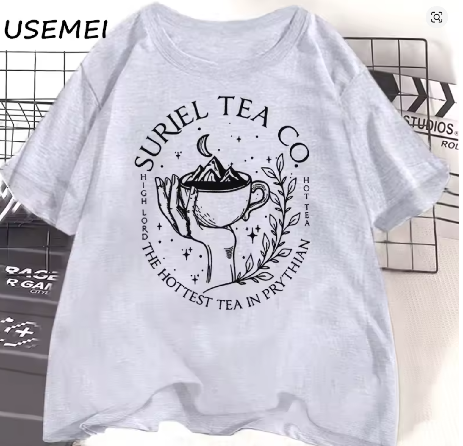 Suriel Tea Co Banned Books T-Shirt – Cotton ACOTAR Book Lover Tee, Short Sleeve Aesthetic Top