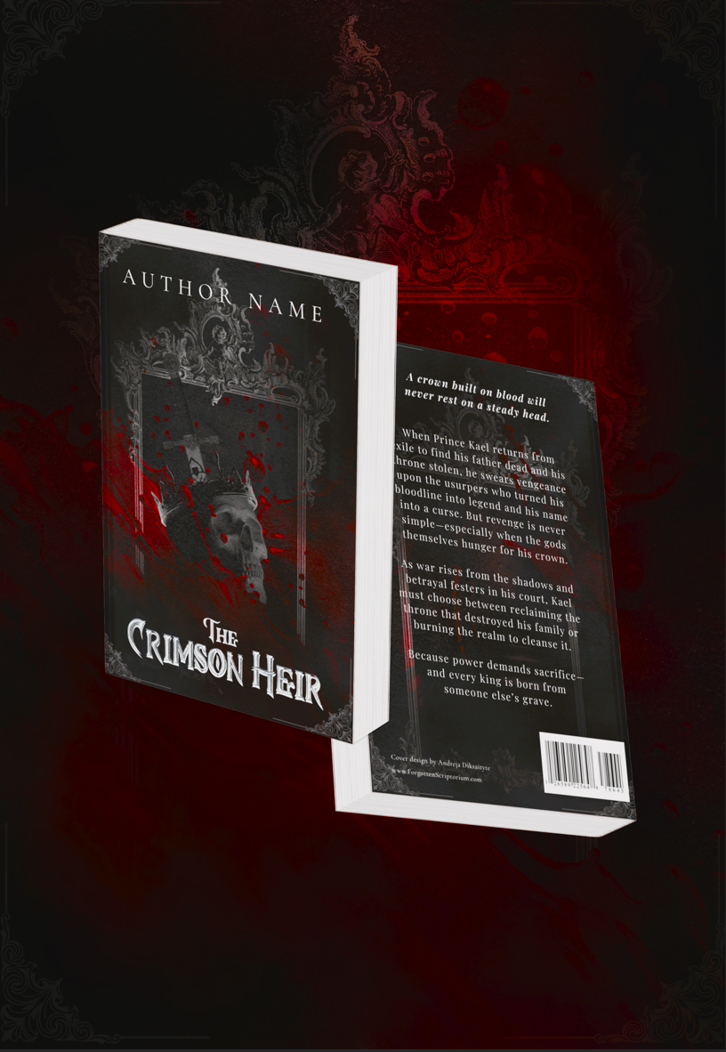 Pre-Made Full Wrap Book Cover – Dark Fantasy, War, Royal Intrigue, Romance, Fantasy Theme