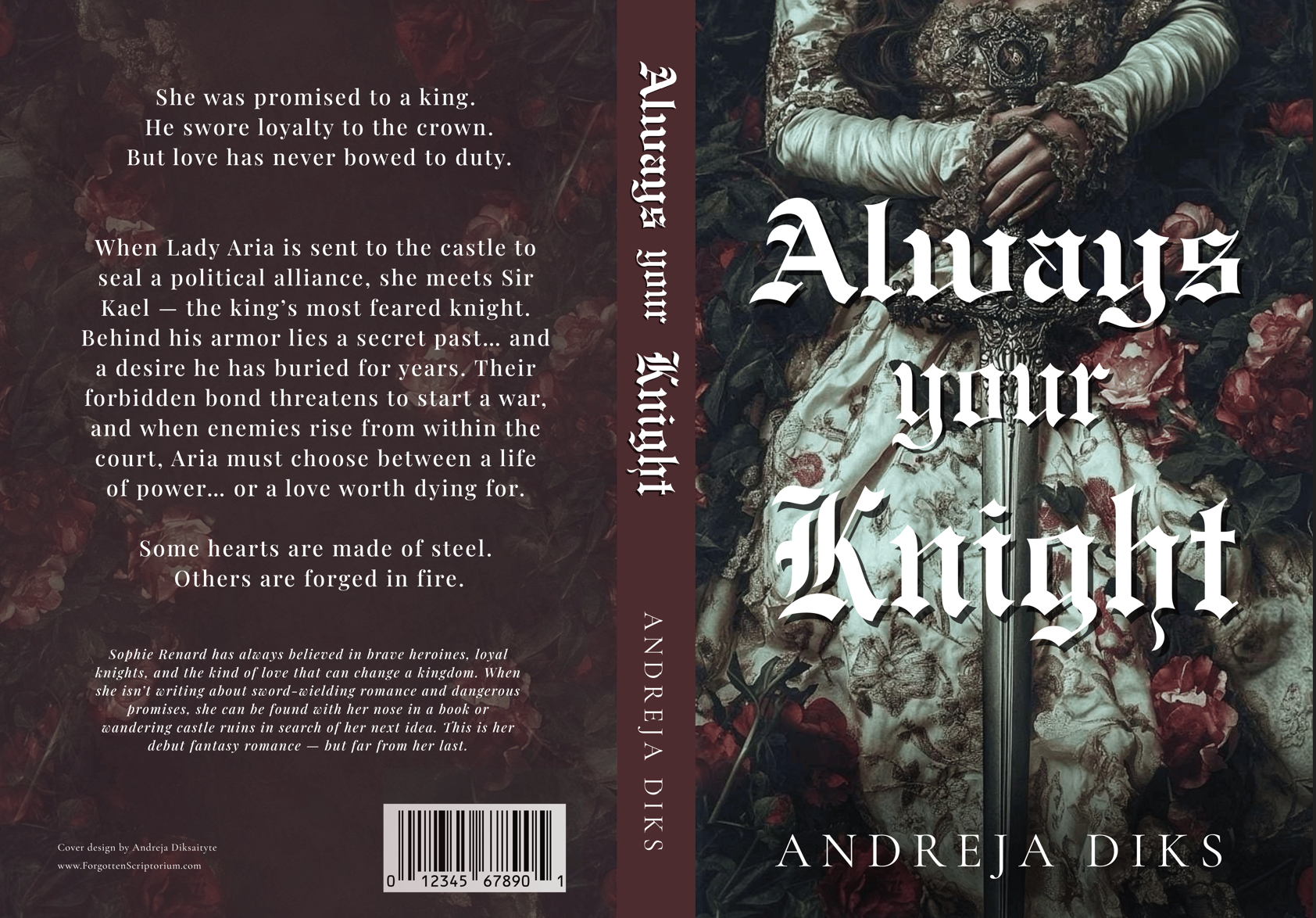 Pre-Made Full Wrap Book Cover — Knight Romance Fantasy