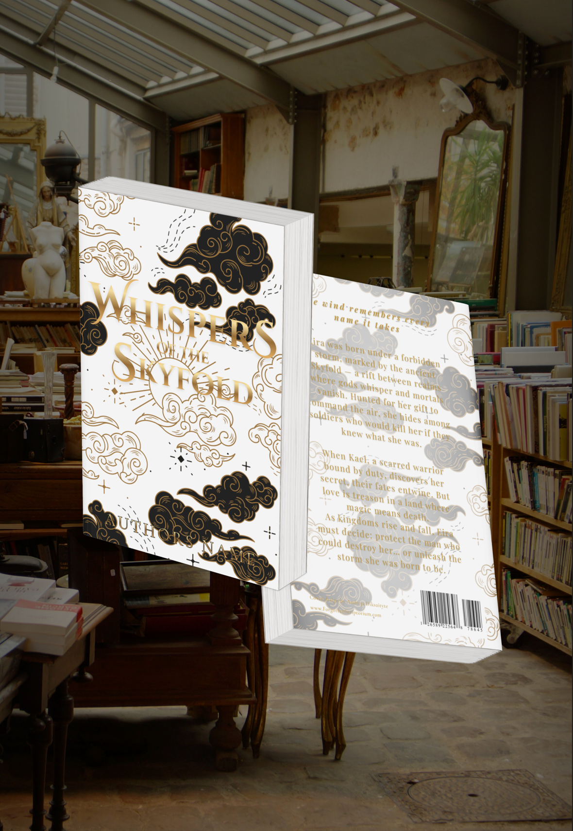 Pre-Made Full Wrap Book Cover – Elemental Fantasy, Romance, War