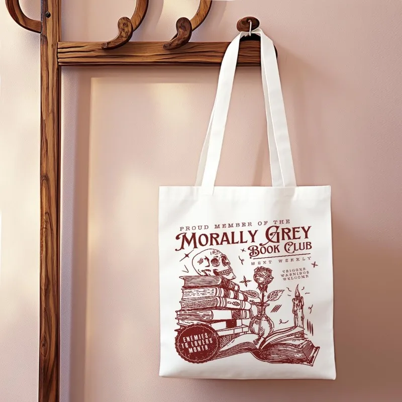 Fantasy Book Lover Tote Bag – Bookish Canvas Morally Grey Book Club
