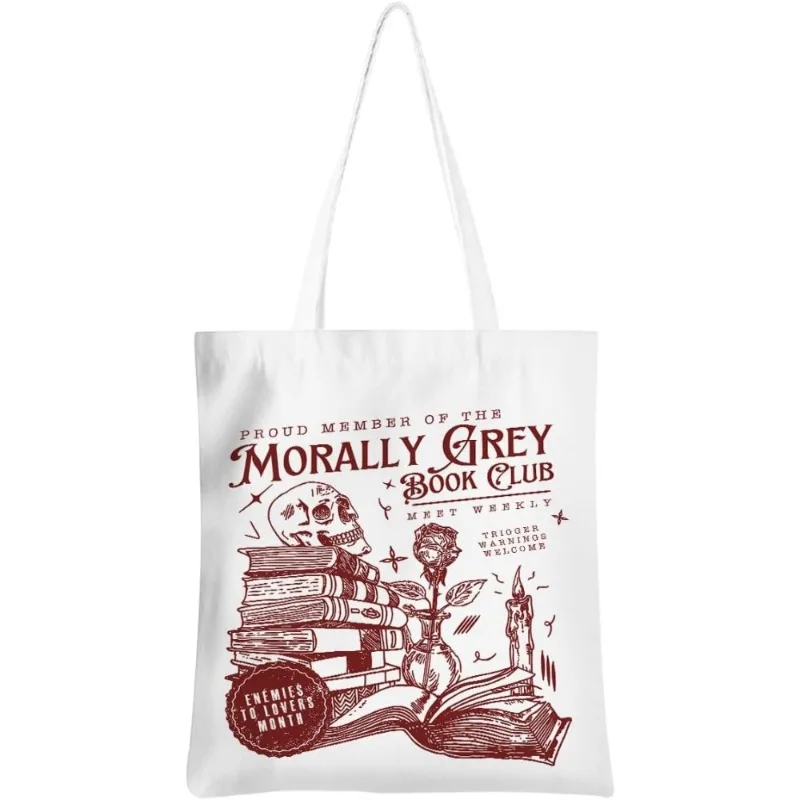 Fantasy Book Lover Tote Bag – Bookish Canvas Morally Grey Book Club