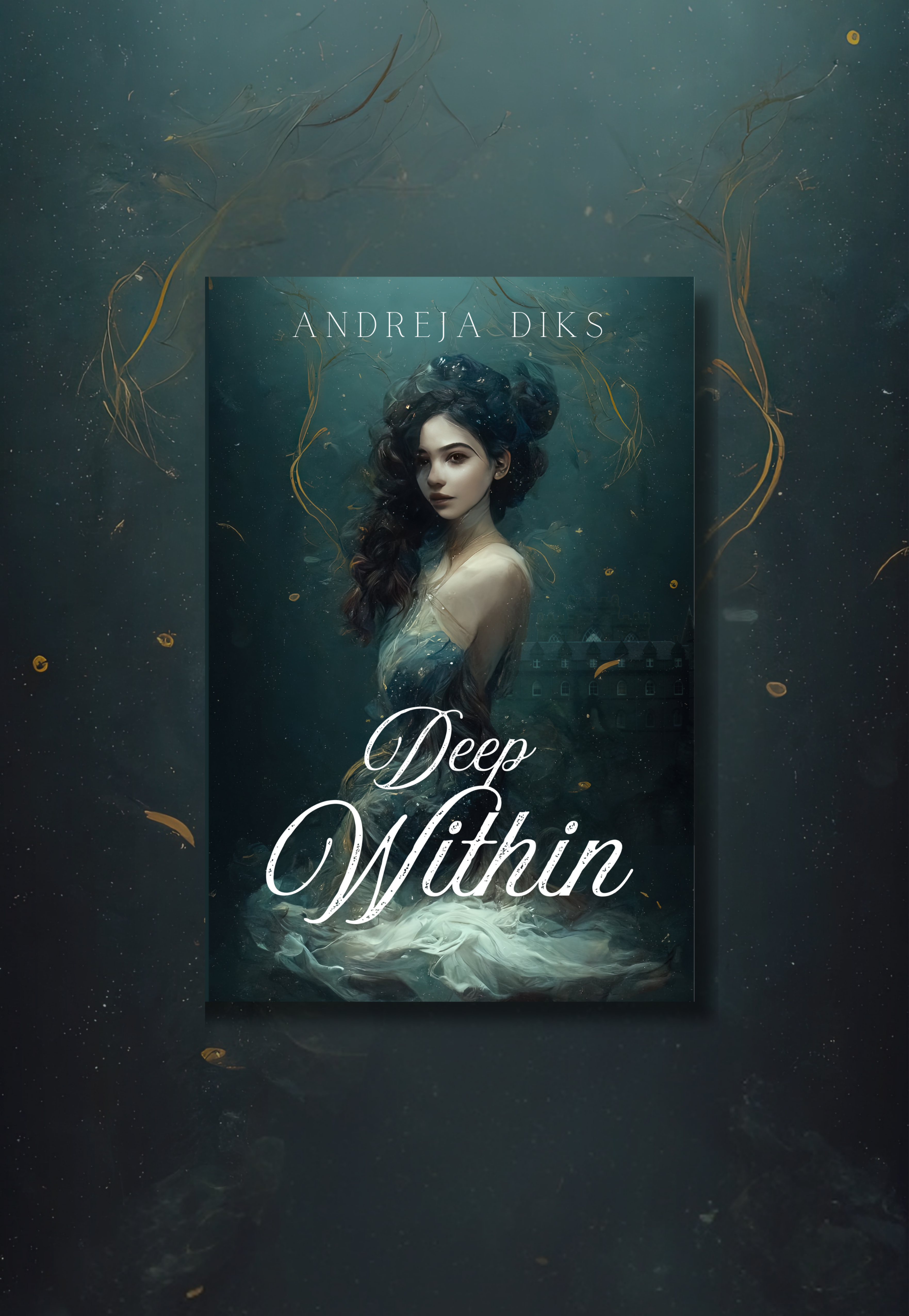Pre-Made Full Wrap Book Cover — Dark Fantasy Romance, Water Nymph Theme