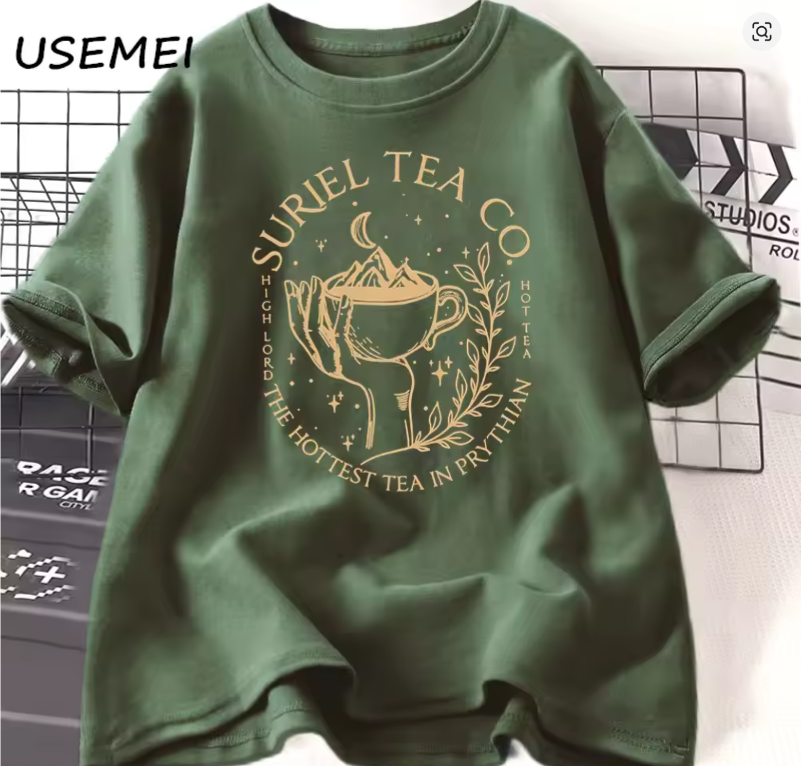 Suriel Tea Co Banned Books T-Shirt – Cotton ACOTAR Book Lover Tee, Short Sleeve Aesthetic Top