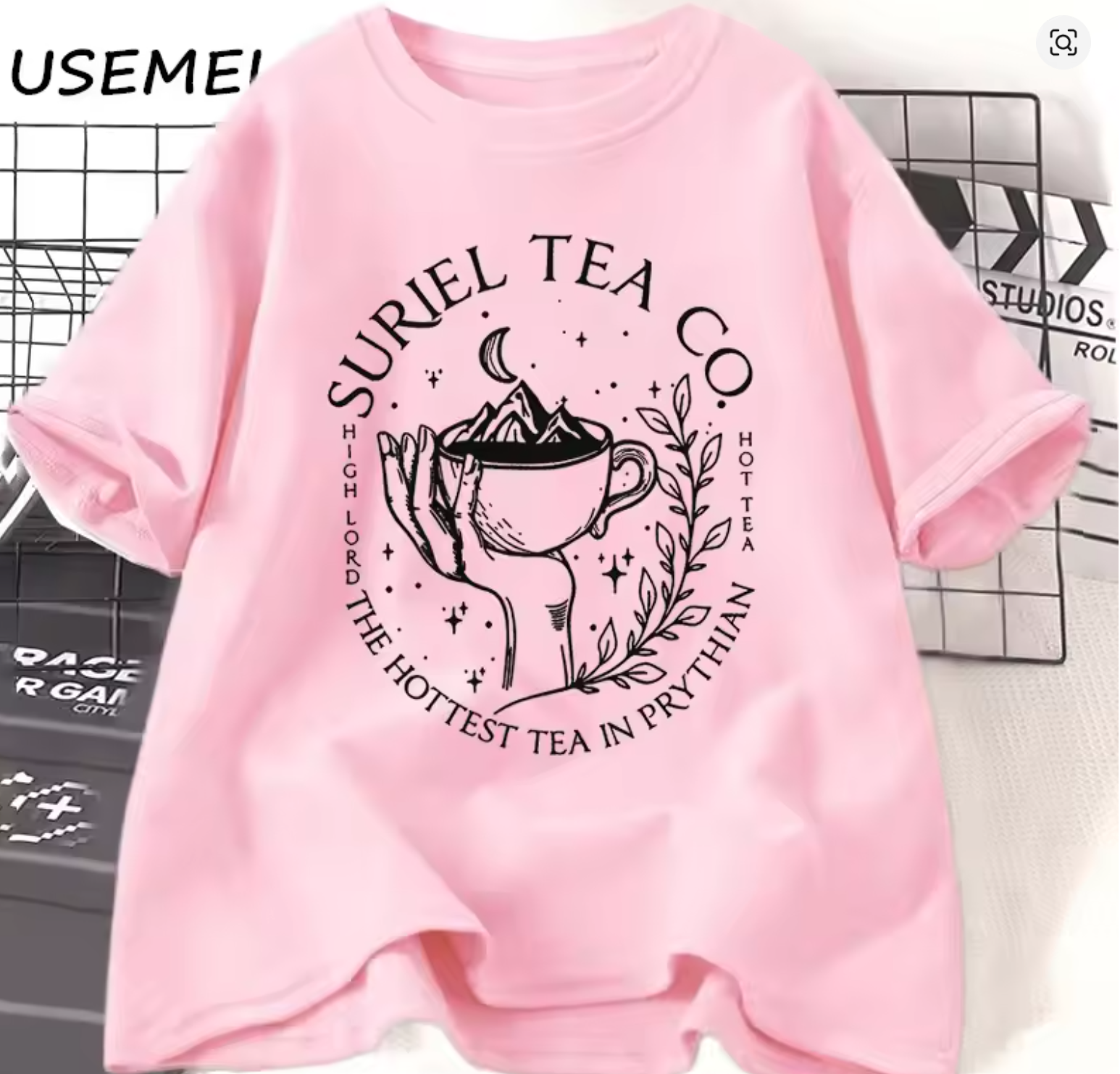 Suriel Tea Co Banned Books T-Shirt – Cotton ACOTAR Book Lover Tee, Short Sleeve Aesthetic Top