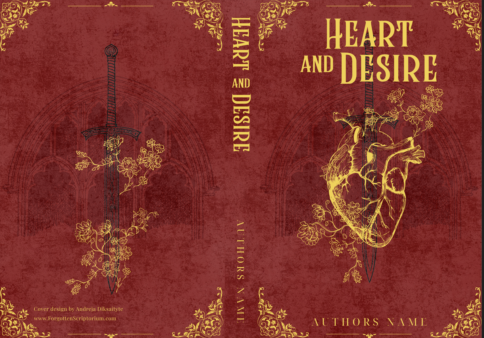 Pre-Made Full Wrap Book Cover: Fantasy Romance, Court Intrigue, Special Edition, YA & Adult Fantasy