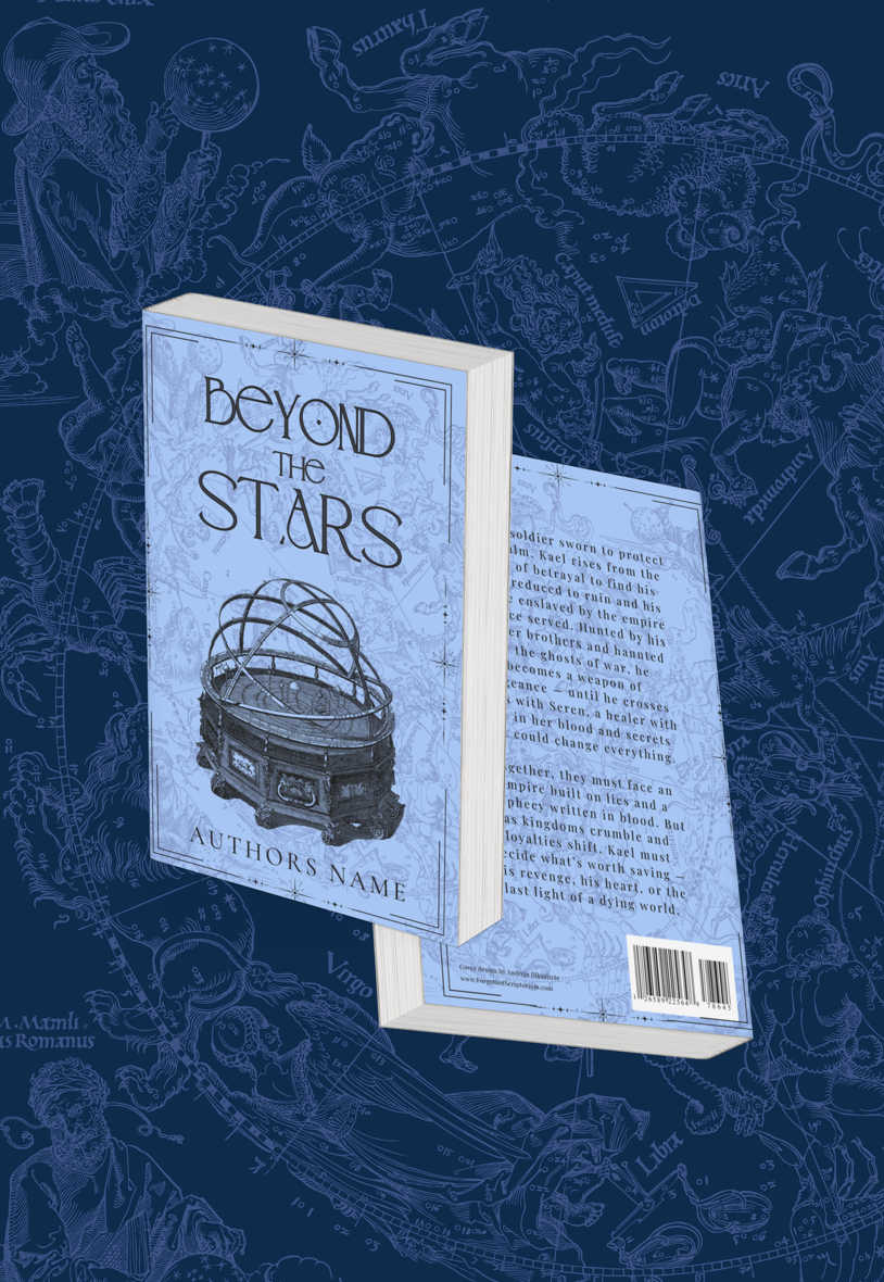 Pre-Made Full Wrap Book Cover – Celestial Prophecy Fantasy, Romance, YA