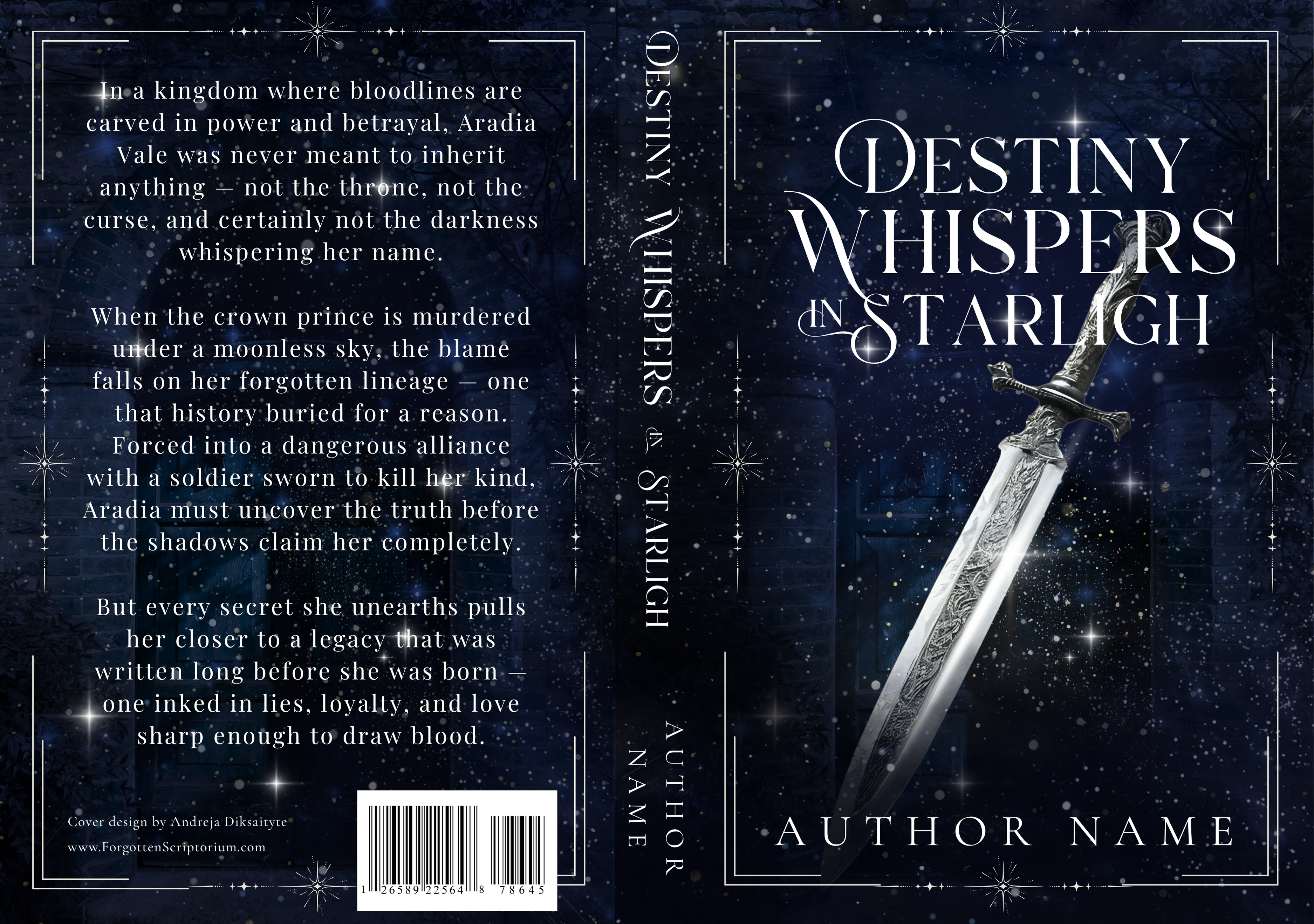 Pre-Made Full Wrap Book Cover – Fantasy, Romance, Destiny