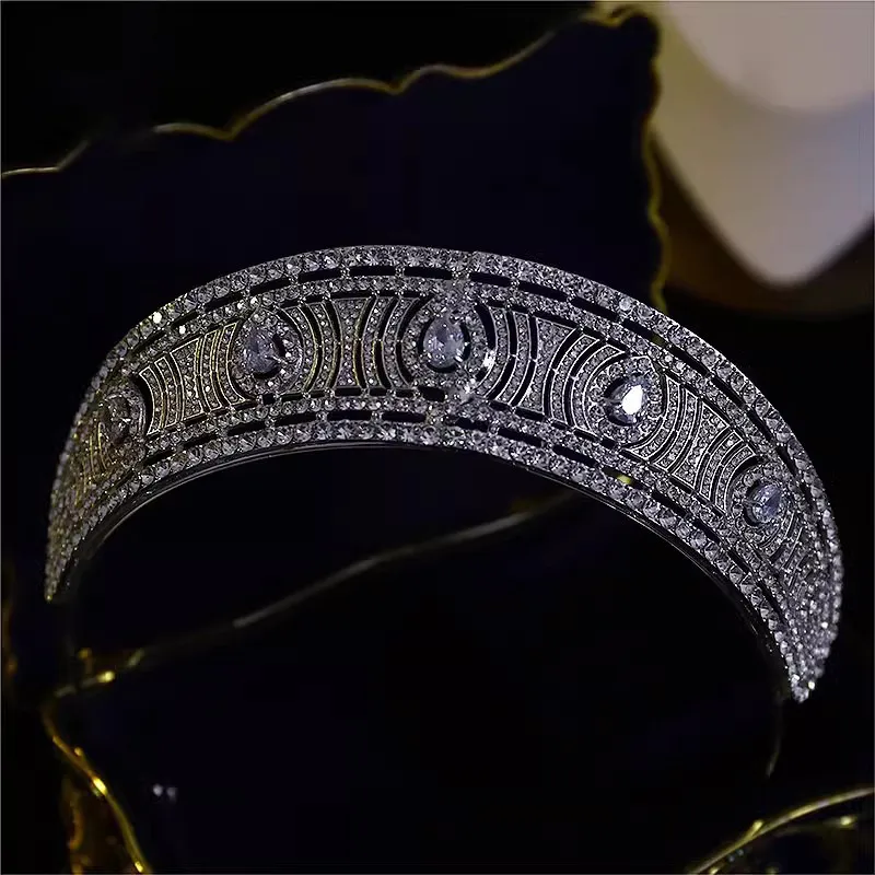 Women’s Fntasy Tiara – Handmade Crystal Crown Headband, Water Drop Design
