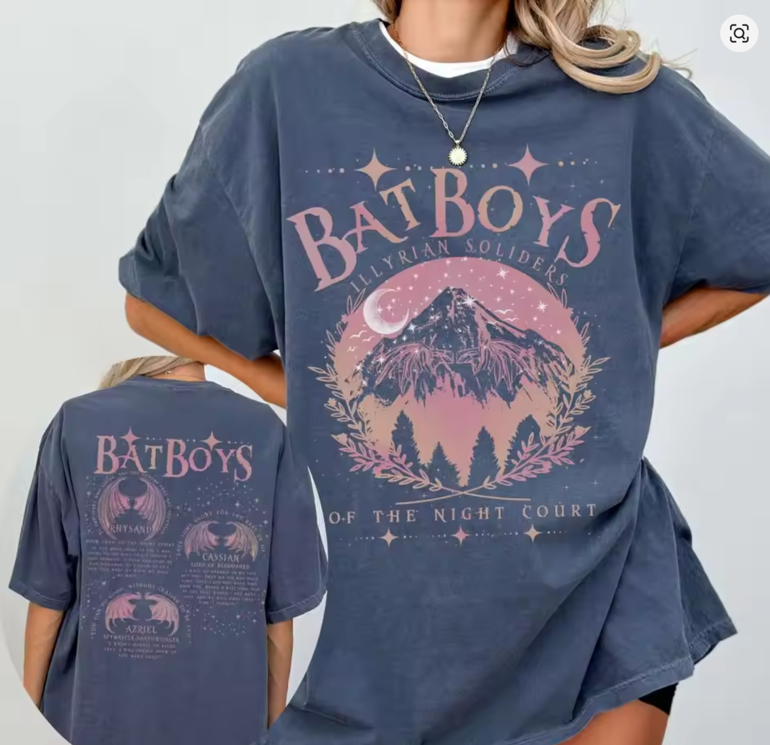ACOTAR Bat Boys Shirt – Night Court Retro Unisex Tee, Fantasy Bookish Apparel
