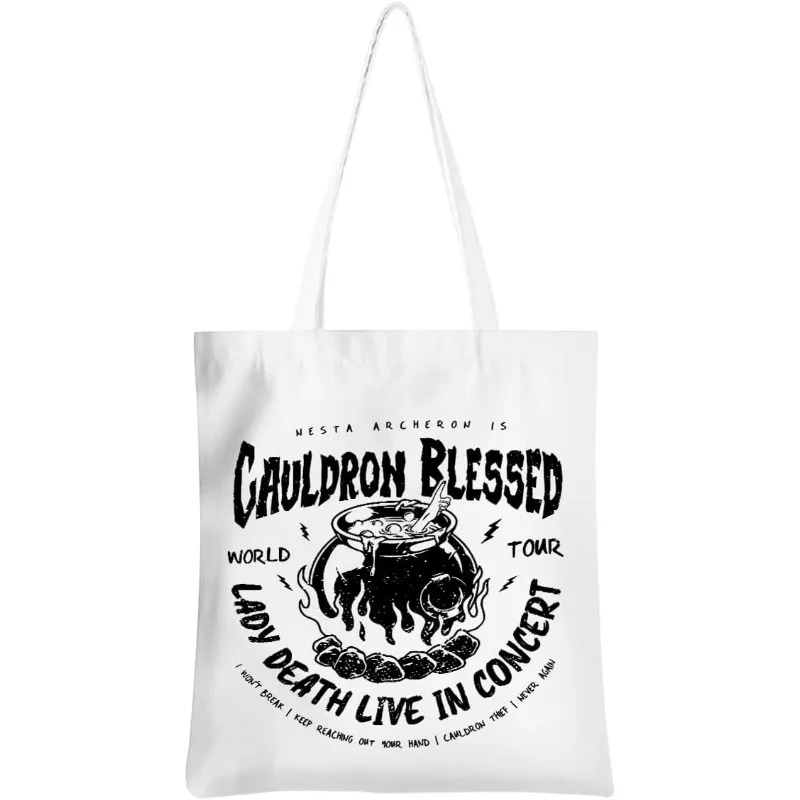 Fantasy Book Lover Tote Bag – Bookish Canvas Cauldron Blessed Book Club ACOTAR A court of thorns and roses