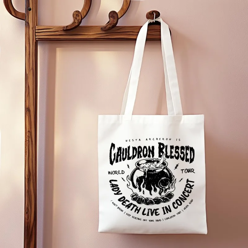 Fantasy Book Lover Tote Bag – Bookish Canvas Cauldron Blessed Book Club ACOTAR A court of thorns and roses