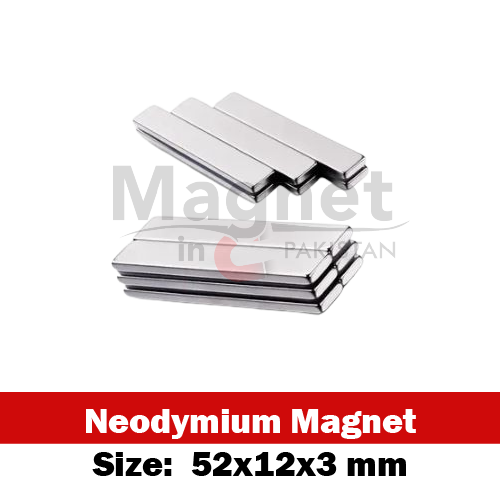 52x12x3mm Neodymium Bar Magnet in Pakistan